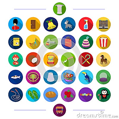 , animal, bird, cooking and other web icon in flat style.entertainment, tourism, experiments, icons in set collection. Vector Illustration