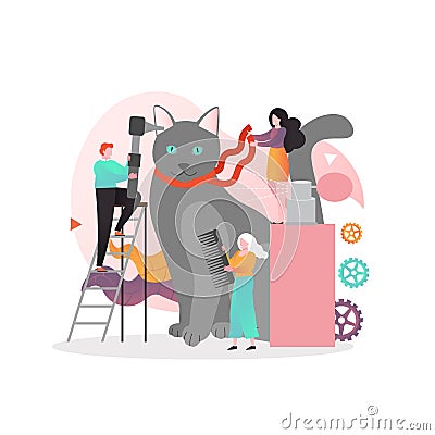 Animal care vector concept for web banner, website page Vector Illustration