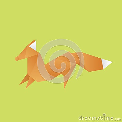 Animal cartoon origami icon vector Vector Illustration