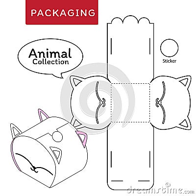 Animal collection vector Illustration of Box. Vector Illustration