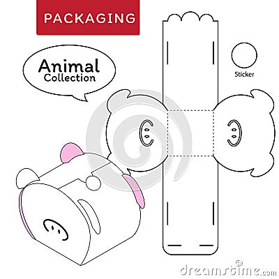 Animal collection vector Illustration of Box. Vector Illustration