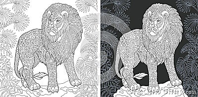 Animal Coloring Page Vector Illustration