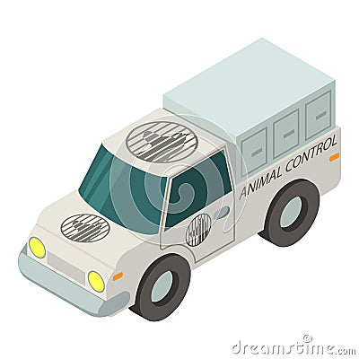 Animal control icon, isometric 3d style Vector Illustration