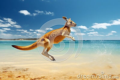 Animal dog cute beach sea pet fun summer ocean happy water sand nature Stock Photo