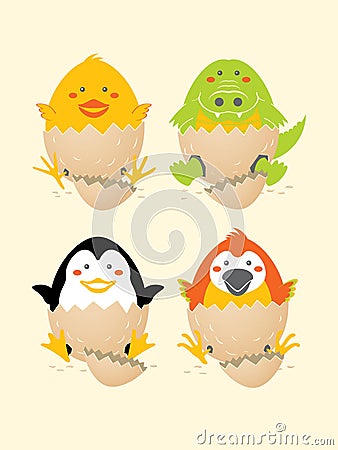 Animal egg shell Vector Illustration