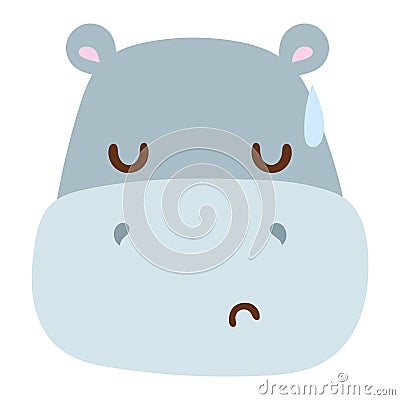 Animal emotion avatar vector icon Vector Illustration