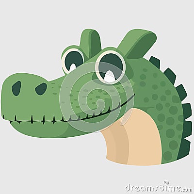 animal face reptile crocodile Vector Illustration