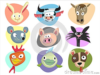 Animal farm Vector Illustration