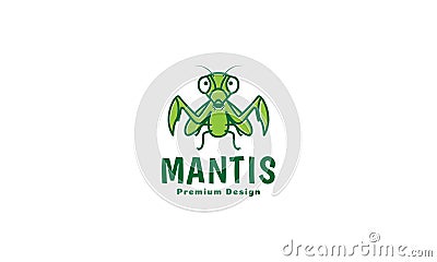 Animal insect mantis green logo design vector icon symbol illustration Vector Illustration