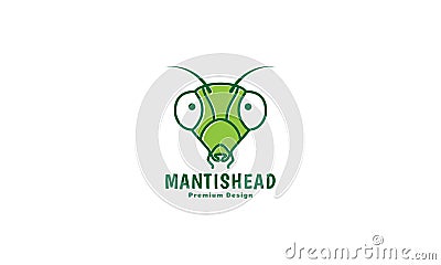 Animal insect mantis head green logo design vector icon symbol illustration Vector Illustration