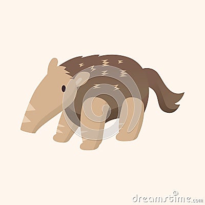 Animal Pangolin flat icon elements, eps10 Vector Illustration