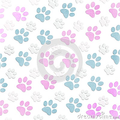 Animal paws over white background Stock Photo