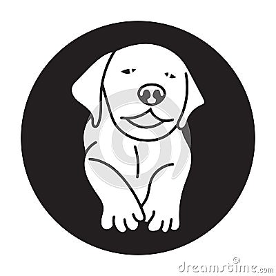 Animal puppy dog / puppies flat icon for apps or websites Vector Illustration