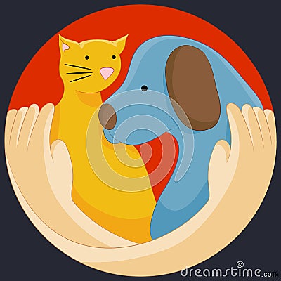 Animal Rights Protection Vector Illustration