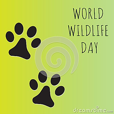 Animal`s footprint Vector Illustration