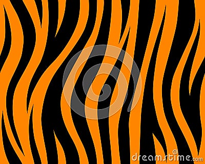 Animal safari abstract skin orange and black seamless pattern repeated. Vector jungle Vector Illustration