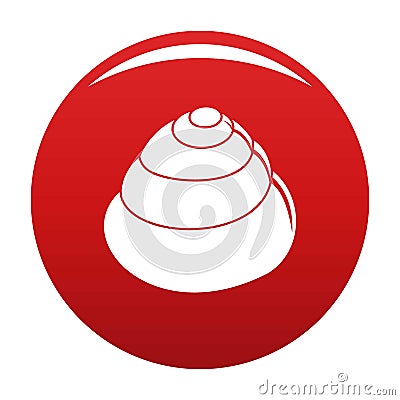 Animal shell icon vector red Vector Illustration