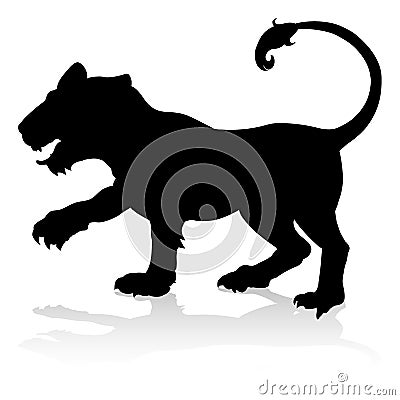 Tiger Animal Silhouette Vector Illustration