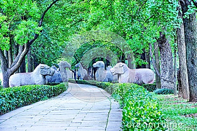 Animal statues Stock Photo