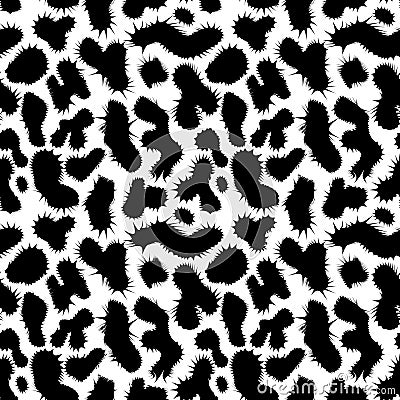 Animal style texture pattern. Black and white seamless background Vector Illustration