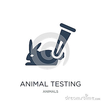 animal testing icon in trendy design style. animal testing icon isolated on white background. animal testing vector icon simple Vector Illustration