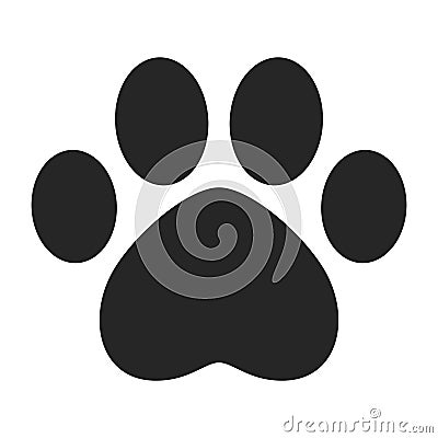 Pawprint symbol Footprint pet Sign Vector Illustration