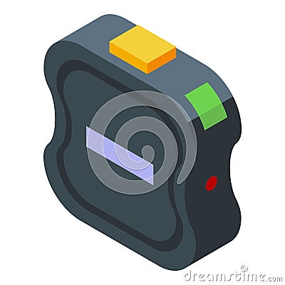 Animal tracker icon isometric vector. App truck Vector Illustration