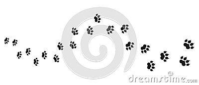 Pawprint Footprint silhouette pet icon Vector Illustration