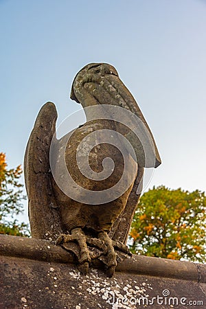 Animal wall of Bute park at Welsh capital Cardiff, UK Stock Photo