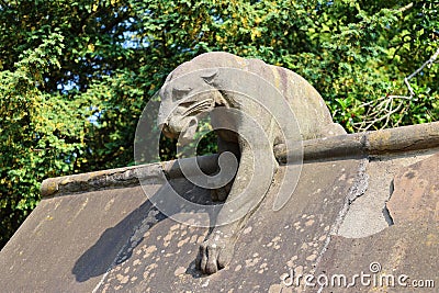 Animal Wall is a sculptured wall depicting 15 animals Editorial Stock Photo