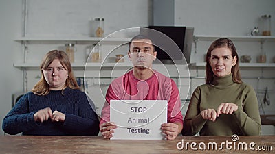 Deaf Animal Welfare People Signing Slogan on Sign Language Stock Video -  Video of friendship, gesturing: 168885031