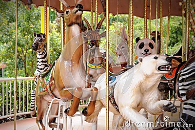 Animals carousel Stock Photo