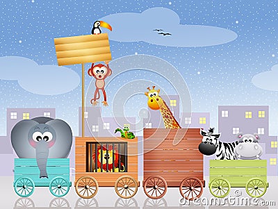 Animals circus Stock Photo