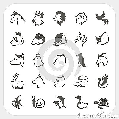 Animals icons set Vector Illustration