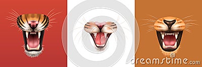 Animals Mouth Design Concept Vector Illustration