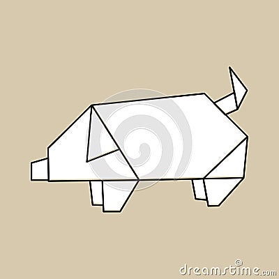 Animals origami vector craft illustration Vector Illustration