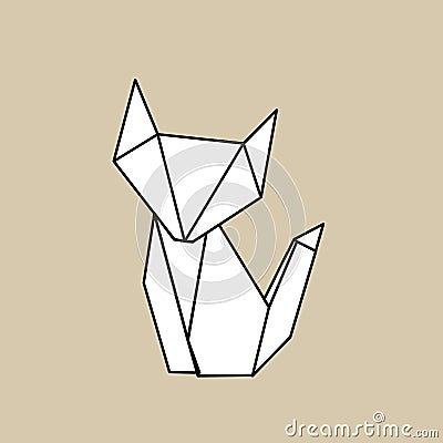 Animals origami vector craft illustration Vector Illustration