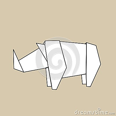 Animals origami vector craft illustration Vector Illustration