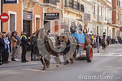 Animals parading through the streets Editorial Stock Photo