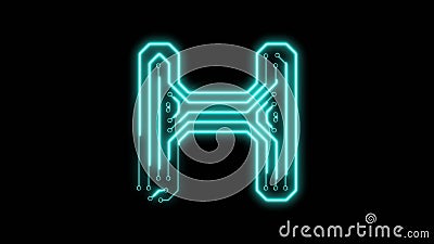 Animated Blue Neon Glowing Alphabet Letter H As Circuit Board Style Stock Footage - Video of animated, creative: 141413308 Animated Blue Neon Glowing Alphabet Letter H As Circuit Board Style Stock Footage - Video of animated, creative: 141413308