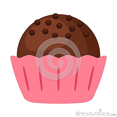Cute Chocolate Candy Bonbon Ball in Cup Icon PNG Illustration Cartoon Illustration