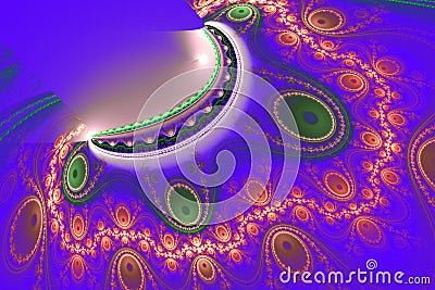 Animated fractal frequency space universe galaxy psychedelic music or for any other concept. Stock Photo