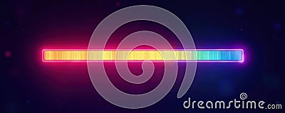 Animated loading bar with vibrant gradient, showing data transfer progress , graphic, gadget Stock Photo