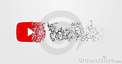 Youtube Animated Logo 4K stock video. Video of motion - 150468363