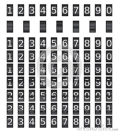 Animated Mechanical Panel Change Process Stages Timer Vector Illustration Vector Illustration