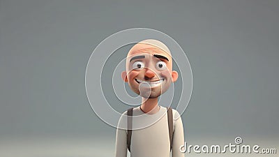 An animated person starts off with a frown and gradually transforms into a smile, illustrating the transformative effect Stock Photo