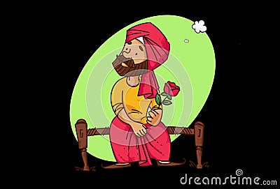 Animated Punjabi Man Illustration Stock Footage - Video of animation,  character: 156643926