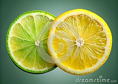 Animated Rotating Citrus Slice A Fresh TopDown View of a Dynamic Lemon or Lime Perfect for Food Blogs Stock Photo
