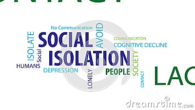 Animated Social Isolation  Word  Cloud Stock Footage Video 