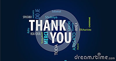 Animated Thank You Word Cloud Stock Footage - Video of green, white:  168755416